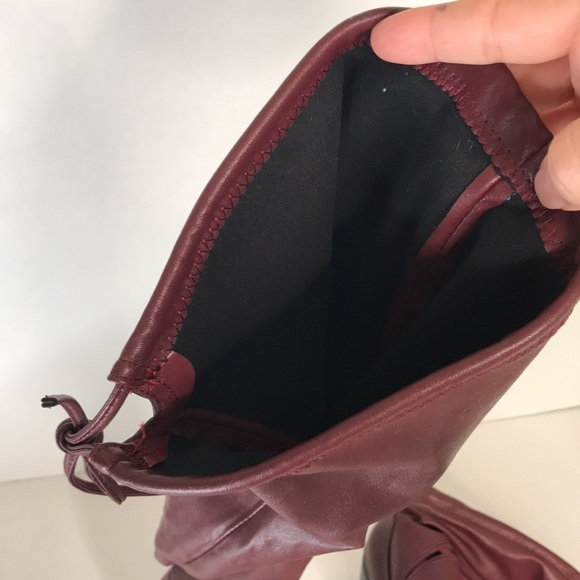 NEW Plus Size Dark Red Thigh High Boots SZ 10 Faux leather Over the knee Forever - Picture 6 of 8